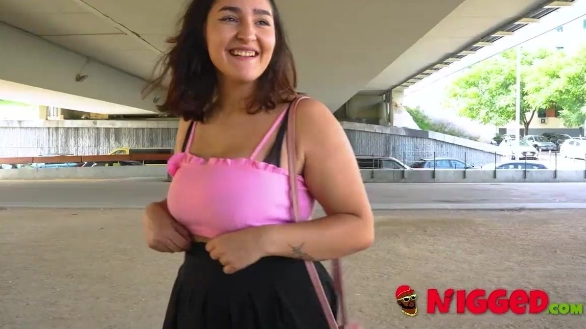 Chubby teen Gigi Lust masturbates in public and takes her first BBC in anal