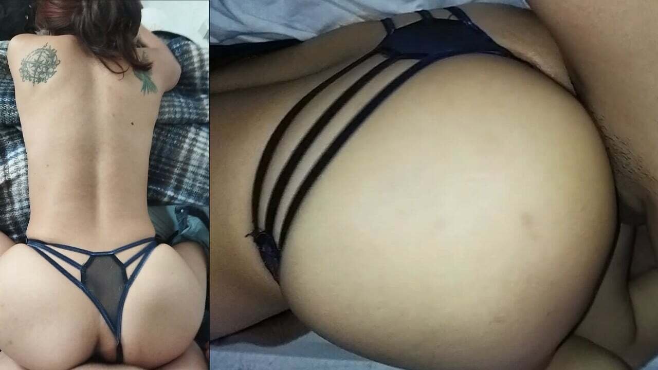 fucking her delicious buttocks in a thong