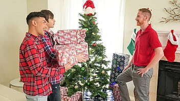 Stepsons Getting Best Christmas Gift from Daddy - Gaysfamily