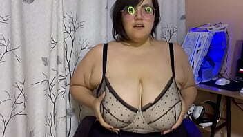 BBW Big Tits And Big Ass Shows Off Her Body Then Gives You A Titjob
